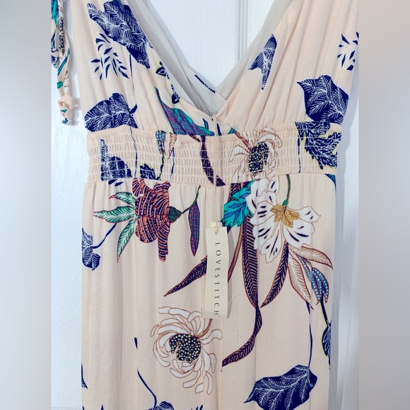 NWT Lovestitch Off White Floral Maxi Dress Sizes S - Picture 7 of 7